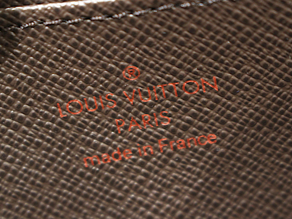 LOUIS VUITTON Zippy Wallet Coin Damier Ebene Brown Case Card Wallet Compact